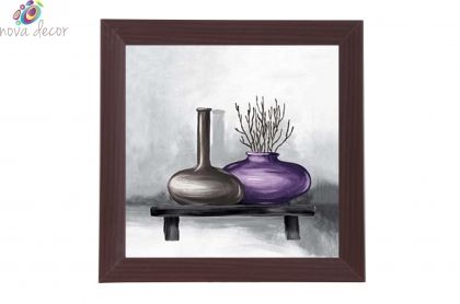 Framed Print - Purple vases
