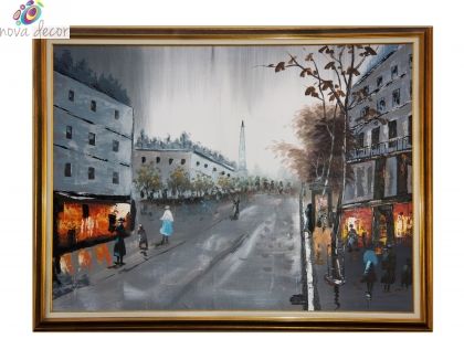 Oil painting - The noise of the city