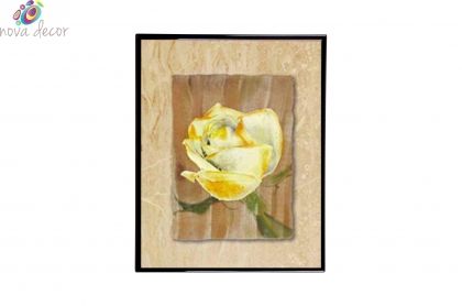 Mylar Framed Print – Yellow rose