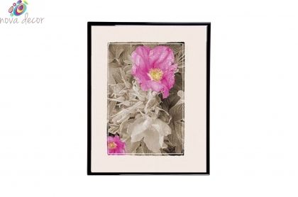 Mylar Framed Print – Pink flowers