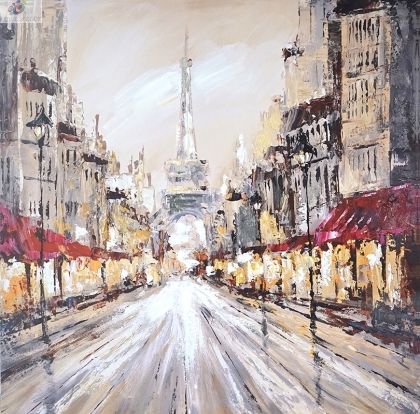 Oil painting Street in Paris