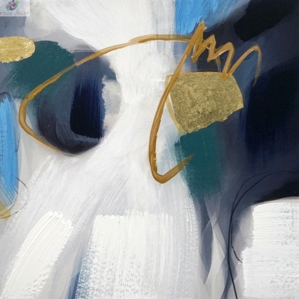 Картина с маслени бои Абстракт в синьо 2