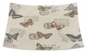 Plate with fabric `Butterfly `