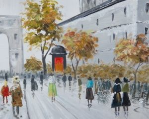 Oil painting Champs-Elysees