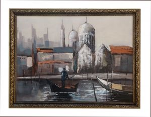 Oil painting - The city of love