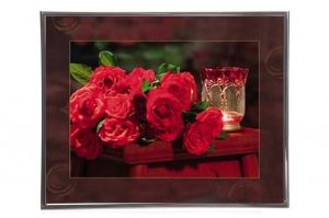 Mylar Framed Print - Bouquet of red roses
