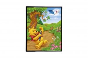Mylar Framed Print  – Winnie the Pooh releases a kite