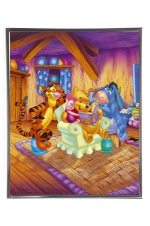 Mylar Framed Print  – Winnie the Pooh read