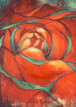 Oil painting Rose
