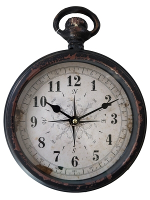 Wall clock "Retro compass" 