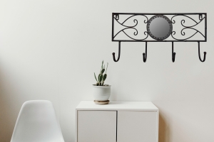 Wall hanger with mirror