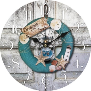 Стенен часовник Морска мечта с безшумен часовников механизъм