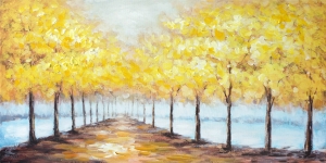 Oil painting Golden autumn