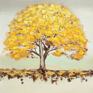 Oil painting Golden tree