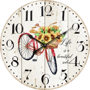 Wall clock French bicycle