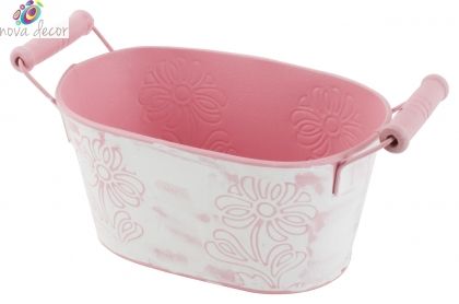 Metal pink basket