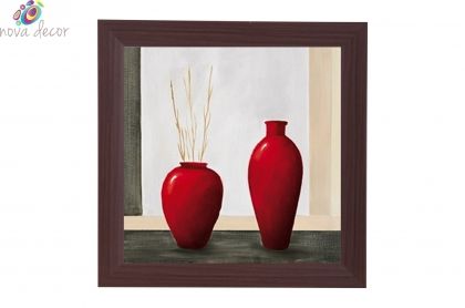 Framed Print - Red vases