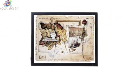 Mylar framed print "Leaves and Paper"