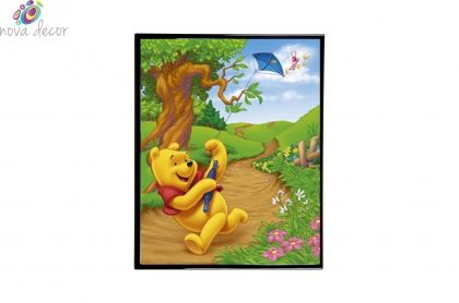 Mylar Framed Print  – Winnie the Pooh releases a kite