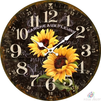 Wall clock Garden