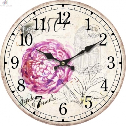 Wall clock Peony