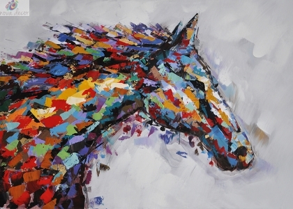 Картина с маслени бои  Абстрактен кон