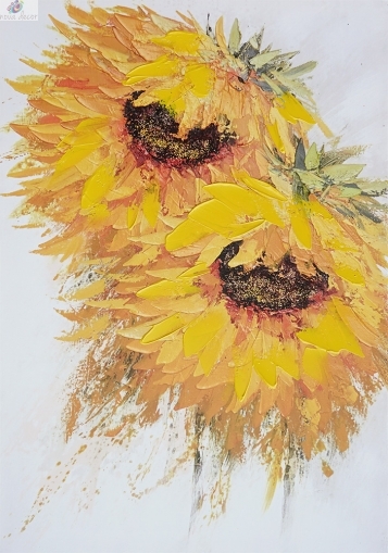Картина с маслени бои Слънчогледи