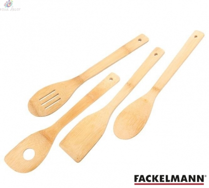 Set of bamboo spoons 30 cm / 4 pax