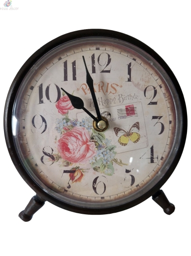 Metal Clock Roses