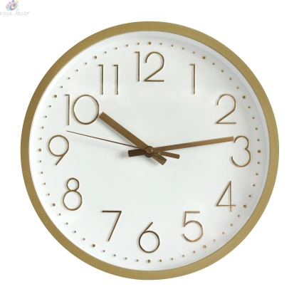 Wall clock Golden with silent mechanism