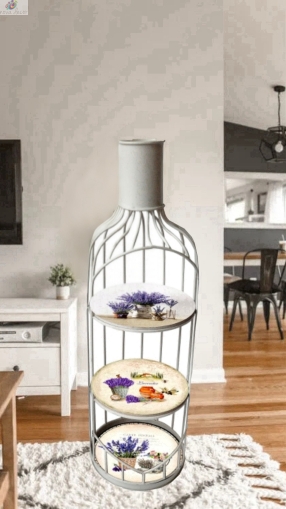 Metal Shelf White bottle 3