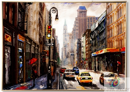 3Д картина от метал - Ню Йоркски силует