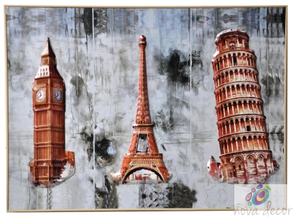 3Д картина от метал - Европейска панорама