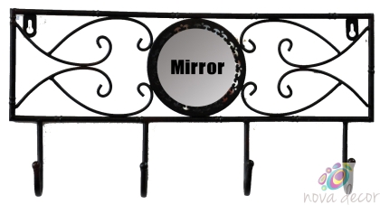 Wall hanger with mirror