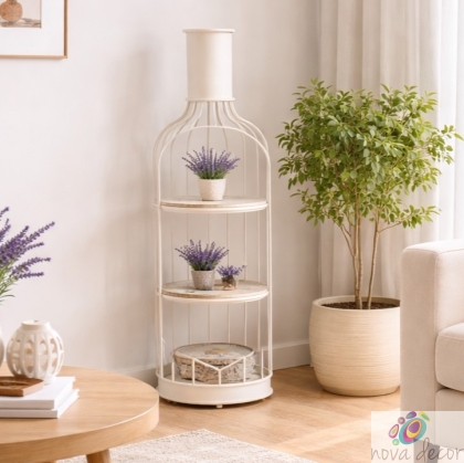 Метална етажерка във формата на бутилка – 3 рафта