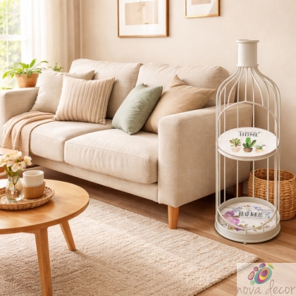 Метална етажерка във формата на бутилка – 2 рафта