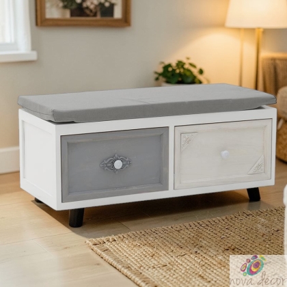 Wooden Drawer Bench Isabela