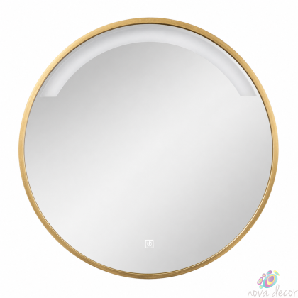 Gold Round LED  Mirror MONACO 60 cm