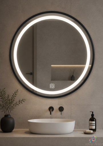 Gold Round LED  Mirror MONACO 60 cm