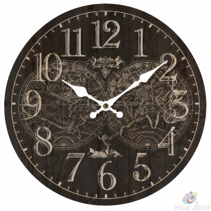 Atlas Wall Clock with Silent Clock Movement