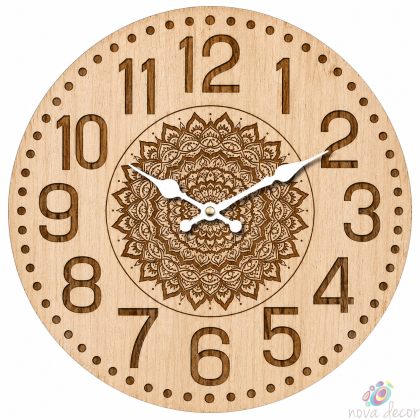 Mandala Wall Clock with Silent Clock Movement
