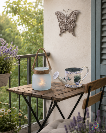 Metal Canister Pot Lavender