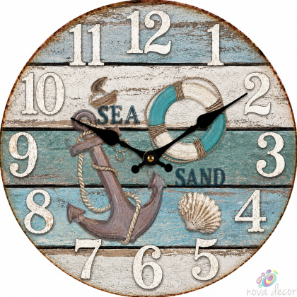 Sea Mood Wall Clock with Silent Clock Movement
