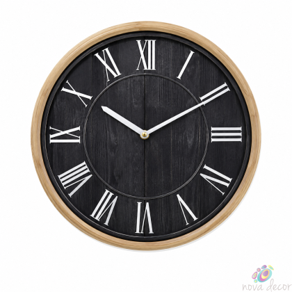 Wall Clock Graphite with Silent Clock Mechanism