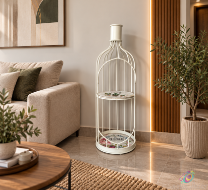 Metal Shelf White bottle 2