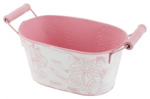 Metal pink basket