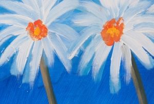 Oil painting  Camomile