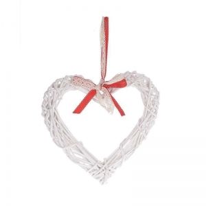 Decorative White Hanging Heart