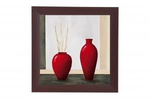 Framed Print - Red vases