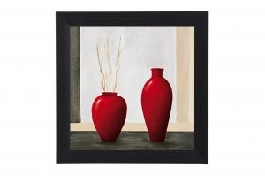 Framed Print - Red vases